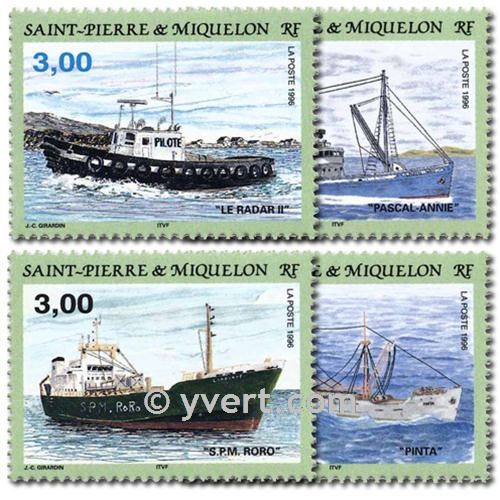 n° 632/635 (BF 5) - Timbre Saint-Pierre et Miquelon Poste