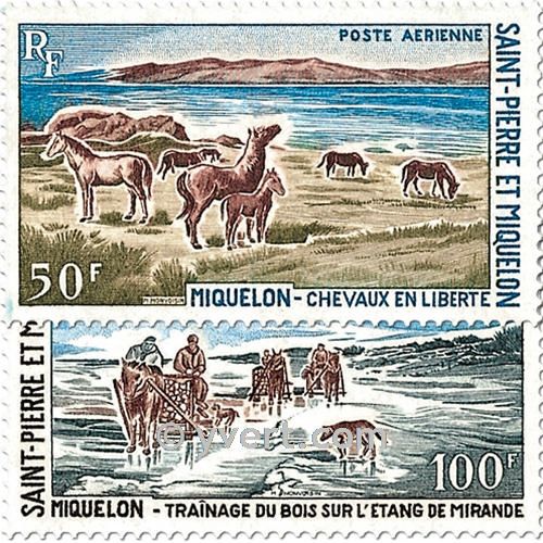 n° 44/45 -  Timbre Saint-Pierre et Miquelon Poste aérienne