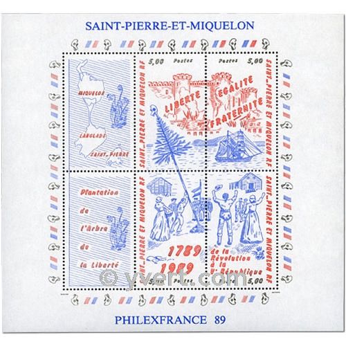 n° 3 -  Timbre Saint-Pierre et Miquelon Bloc et feuillet
