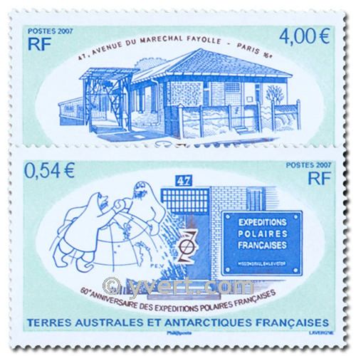 n.o 459/460 -  Sello Tierras Australes y Antárticas Francesas Correos