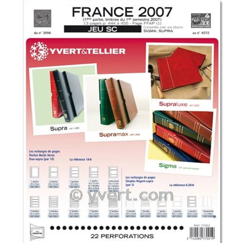 FRANCE SC : 2007 - 1st SEMESTER (sets with mounts)