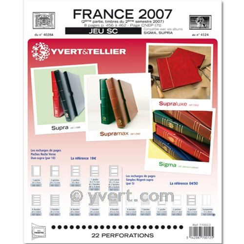 FRANCE SC : 2007 - 2nd SEMESTER (sets with mounts)