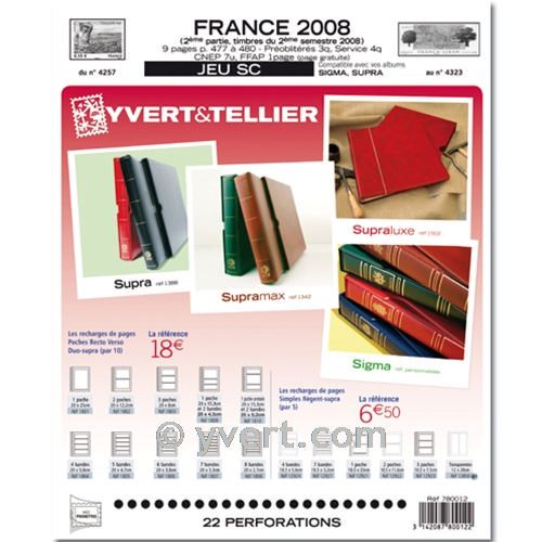 FRANCE SC : 2008 - 1st SEMESTER (sets with mounts)