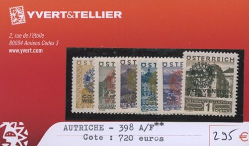 AUTRICHE - n° 398 A/F**