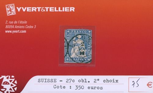 SUISSE - n°27c (oblitéré)