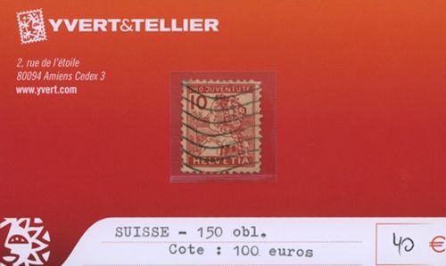 SUISSE - n°150 (oblitéré)