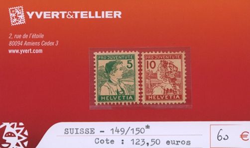 SWITZERLAND - n°149/150*