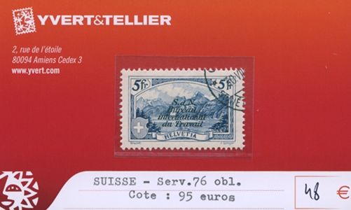 SUISSE Service - n°76 (oblitéré)