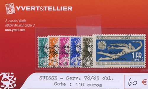 SUISSE Service - n°78/83 (oblitéré)