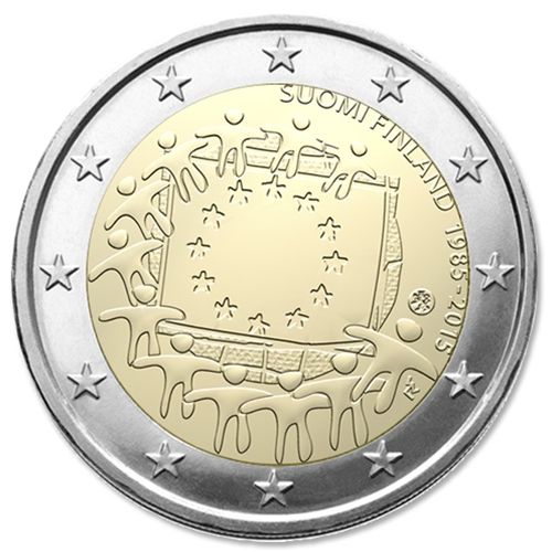 2 EURO COMMEMORATIVE 2015 : FINLANDE (30e anniversaire du drapeau européen)