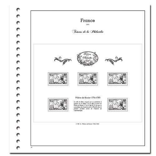 TRÉSORS DE LA PHILATÉLIE : 2015 (folhas com protetores)