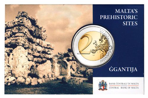 2 EURO COMMEMORATIVE 2016 : MALTE (Coin card Temples Ggantija)