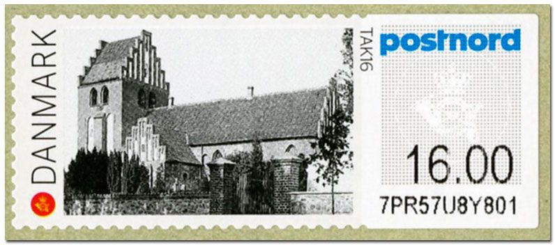 n° 121 - Timbre DANEMARK Timbres de distributeurs