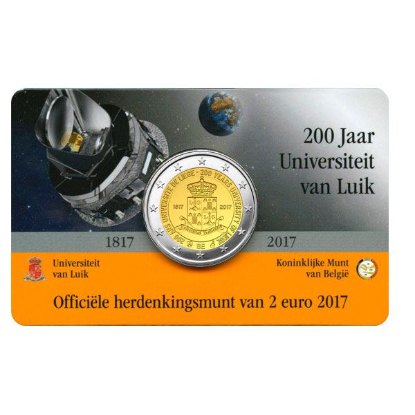 BU : 2 EURO COMMEMORATIVE 2017 : BELGIQUE - Université de Liège (Version flamande)