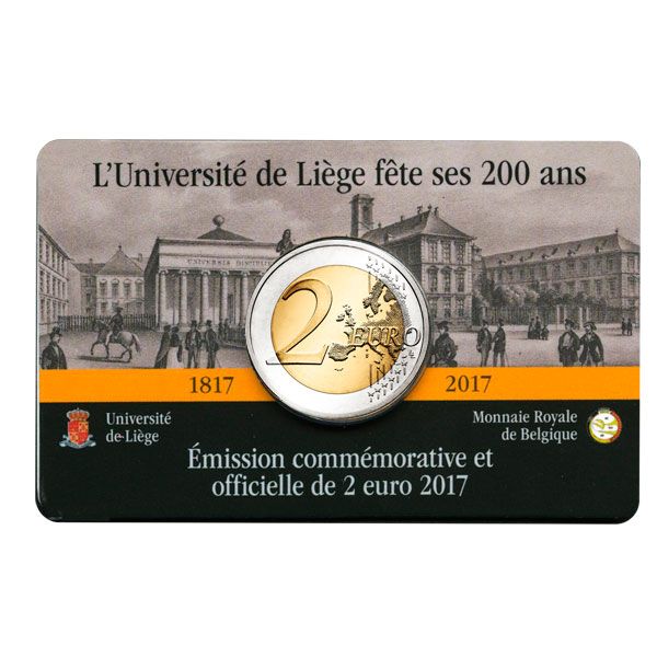 BU : 2 EURO COMMEMORATIVE 2017 : BELGIQUE - Université de Liège (Version flamande)