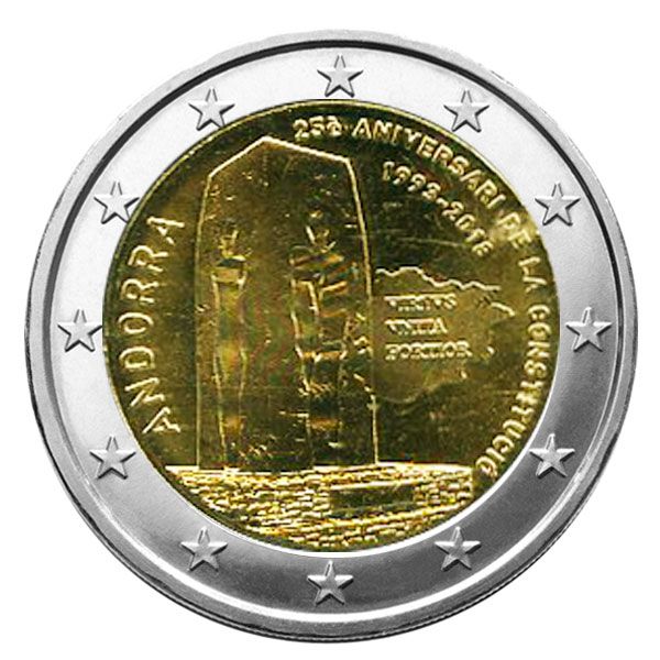 BU : 2 EURO COMMEMORATIVE 2018 : ANDORRE (25e anniversaire de la constitution de Andorre)