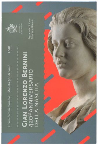 BU : 2 EURO COMMEMORATIVE 2018 : SAINT-MARIN (Bernini)