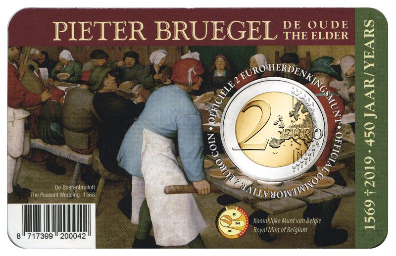 BU : 2 EURO COMMEMORATIVE 2019 : BELGIQUE - 450 ans de la mort de Pieter Brughel (Version flamande)