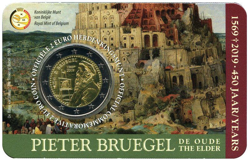 BU : 2 EURO COMMEMORATIVE 2019 : BELGIQUE - 450 ans de la mort de Pieter Brughel (Version flamande)