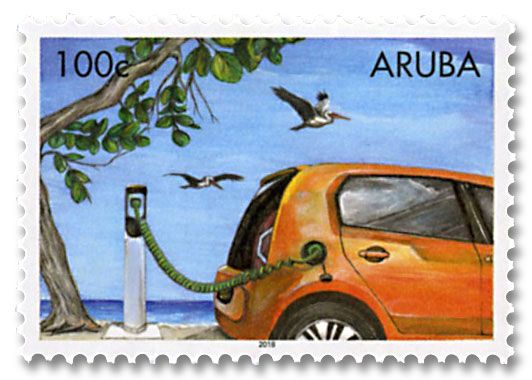 n° 1042/1046 - Timbre ARUBA Poste