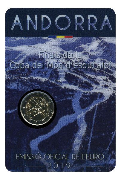 BU : 2 EURO COMMEMORATIVE 2019 : ANDORRE (Finales de la Coupe du monde de ski alpin)