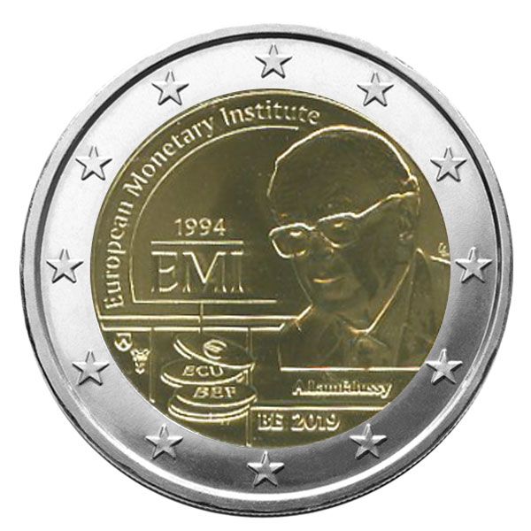 BU : 2 EURO COMMEMORATIVE 2019 : BELGIQUE - 25 ans EMI Institut Monétaire Européen (Version flamande)