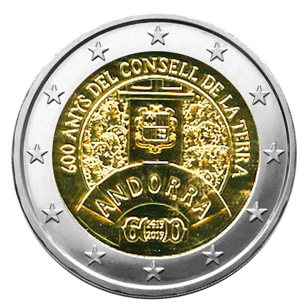 BU : 2 EURO COMMEMORATIVE 2019 : ANDORRE (600 ans du Conseil de la Terre)