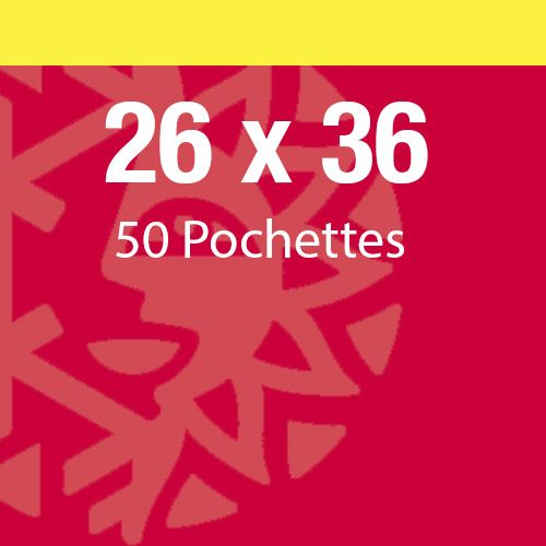 Pochettes double soudure - Lxh : 26x36 mm (Fond noir)