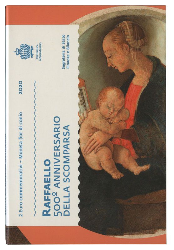 BU : 2 EURO COMMEMORATIVE 2020 : SAINT-MARIN (500 ANS DE LA MORT DE RAPHAEL)