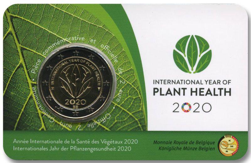 BU : 2 EURO COMMEMORATIVE 2020 : BELGIQUE - ANNEE INTERNATIONALE DE LA SANTE DES VEGETAUX (Version francophone)