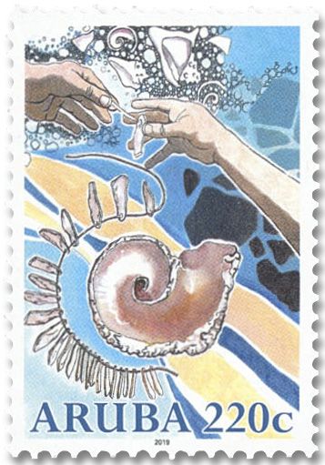 n° 1075/1078 - Timbre ARUBA Poste