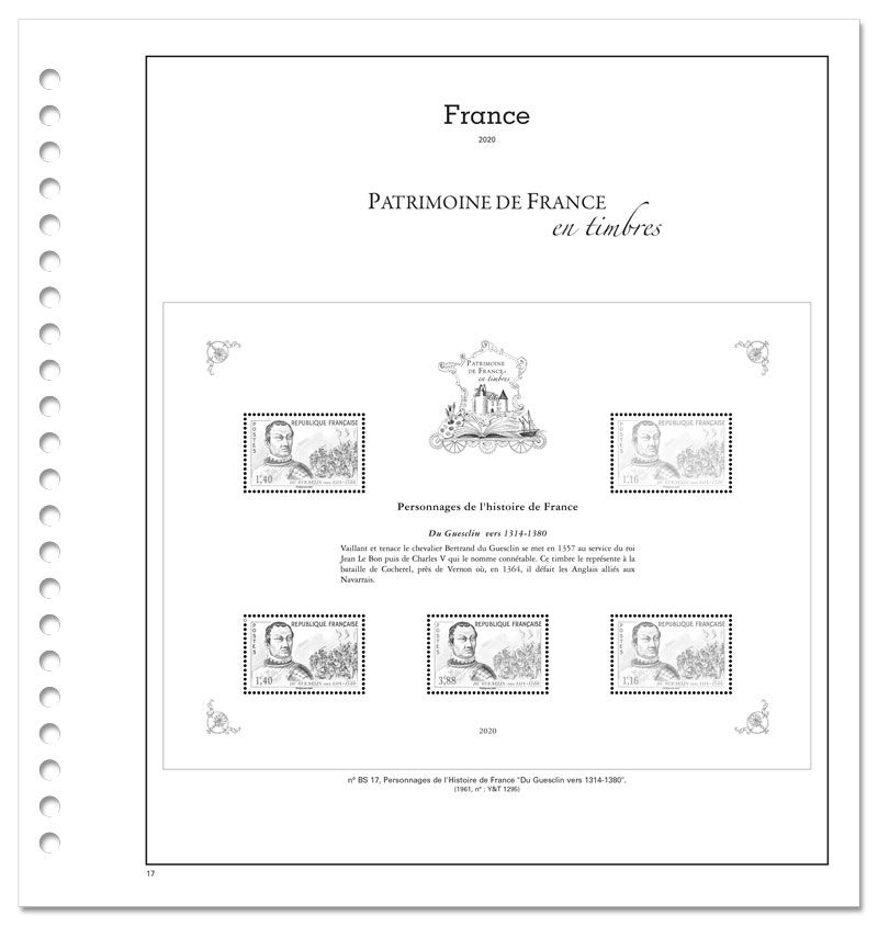 TRÉSORS DE LA PHILATÉLIE : 2014 (folhas com protetores)