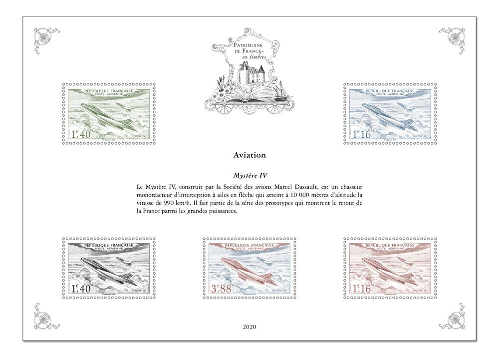 Blocs PATRIMOINE DE FRANCE EN TIMBRES (2020)