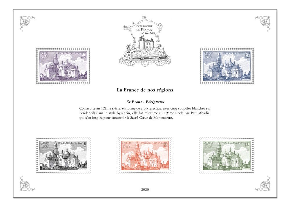 Blocs PATRIMOINE DE FRANCE EN TIMBRES (2020)