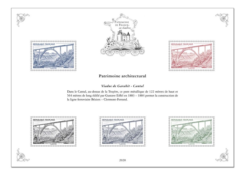 Blocs PATRIMOINE DE FRANCE EN TIMBRES (2020)