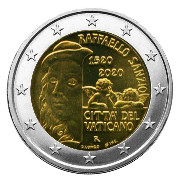 BU : 2 EURO COMMEMORATIVE 2020 : VATICAN (500 ans de la mort de Raphael)