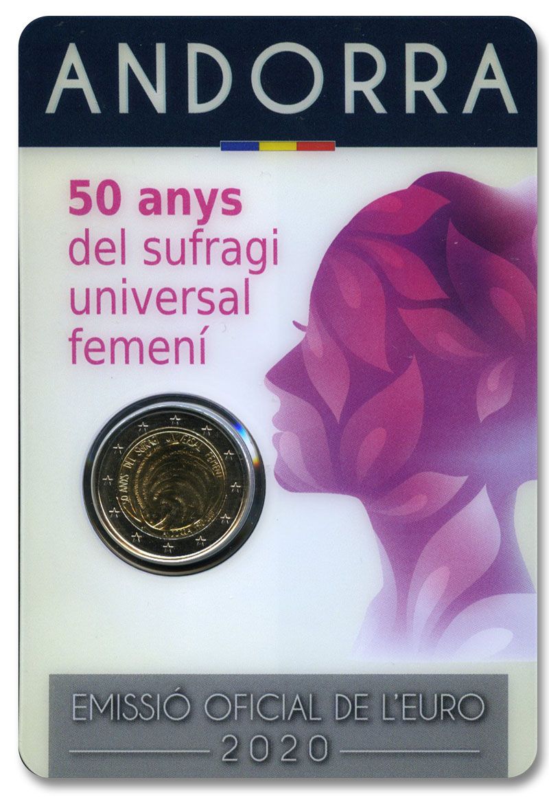 BU : 2 EURO COMMEMORATIVE 2020 : ANDORRE (50 ans du Suffrage Universel Féminin en Andorre)