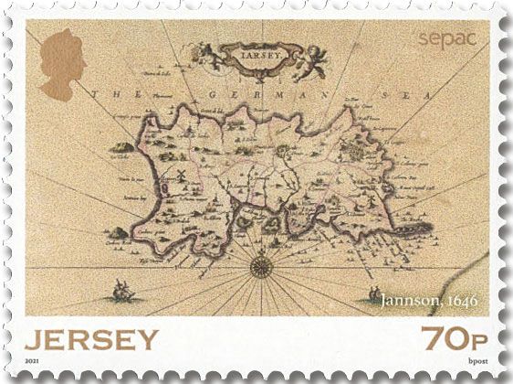 n° 2537/2541 (+ le n° 2536) - Timbre JERSEY Poste