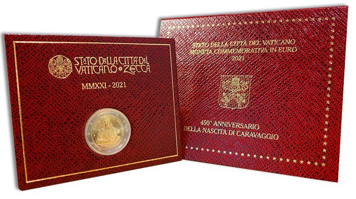 BU : 2 EURO COMMEMORATIVE 2021 : VATICAN (450 ans de la naissance de Caravage)