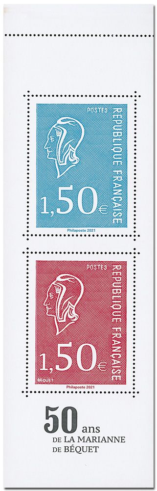 n° 1529 - Timbre France Carnets Divers (50 ans de la Marianne de Becquet)