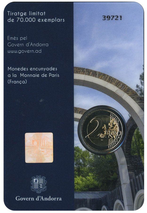 BU : 2 EURO COMMEMORATIVE 2021 : ANDORRE (Couronnement de Notre-Dame de Meritxell)