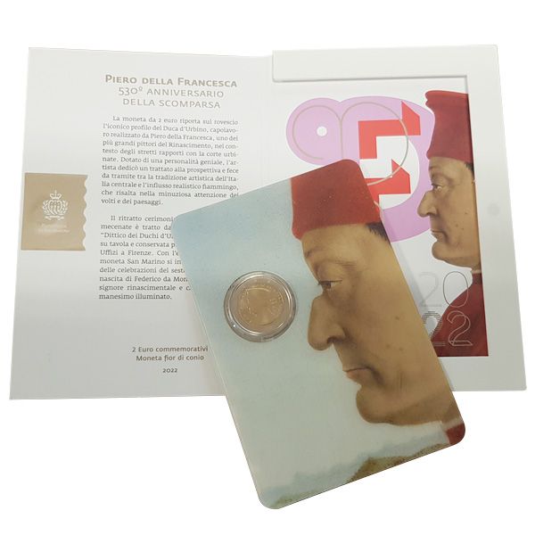 BU : 2 EURO COMMEMORATIVE 2022 : SAINT-MARIN (Piero della Francesca)