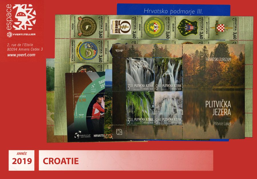 n° 1244/1321 - Timbre CROATIE Année Complète (2019)