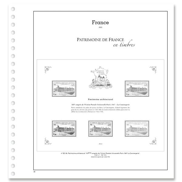 TRÉSORS DE LA PHILATÉLIE : 2014 (juego de hojas con filoestuches)