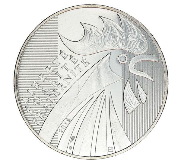 10 EUROS ARGENT - FRANCE 2014 - LE COQ