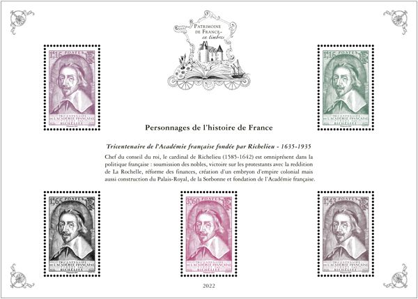 Blocs PATRIMOINE DE FRANCE EN TIMBRES (2022)