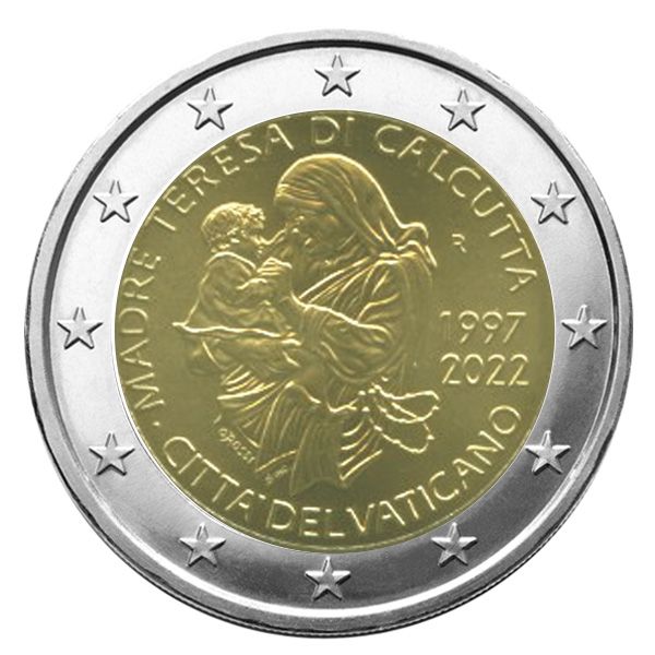 BU : 2 EURO COMMEMORATIVE 2022 : VATICAN (25 ans de la Mort de la Mère Teresa)