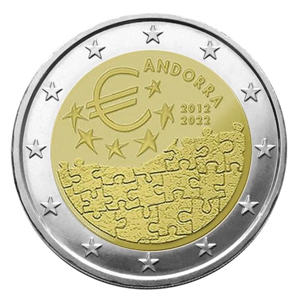 BU : 2 EURO COMMEMORATIVE 2022 : ANDORRE (Accord Monétaire entre Andorre et l´union Européenne)