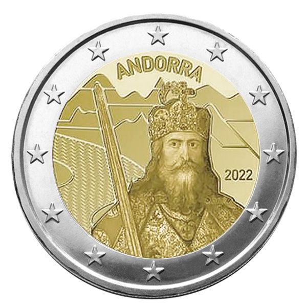 BU : 2 EURO COMMEMORATIVE 2022 : ANDORRE (La légende de Charlemagne)