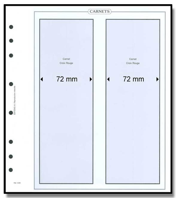 Feuille AV : pour 2 carnets Croix-rouge (x10) - AV EDITIONS®